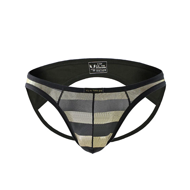 Мужские трусы брифы сексуальные напечатанные jockstrap Нижнее белье Bulge Pouch мужские