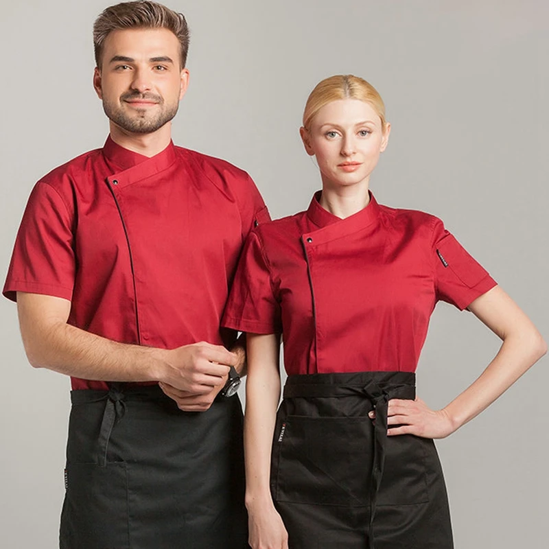 Куртка шеф-повара с коротким рукавом для мужчин и женщин профессиональная одежда