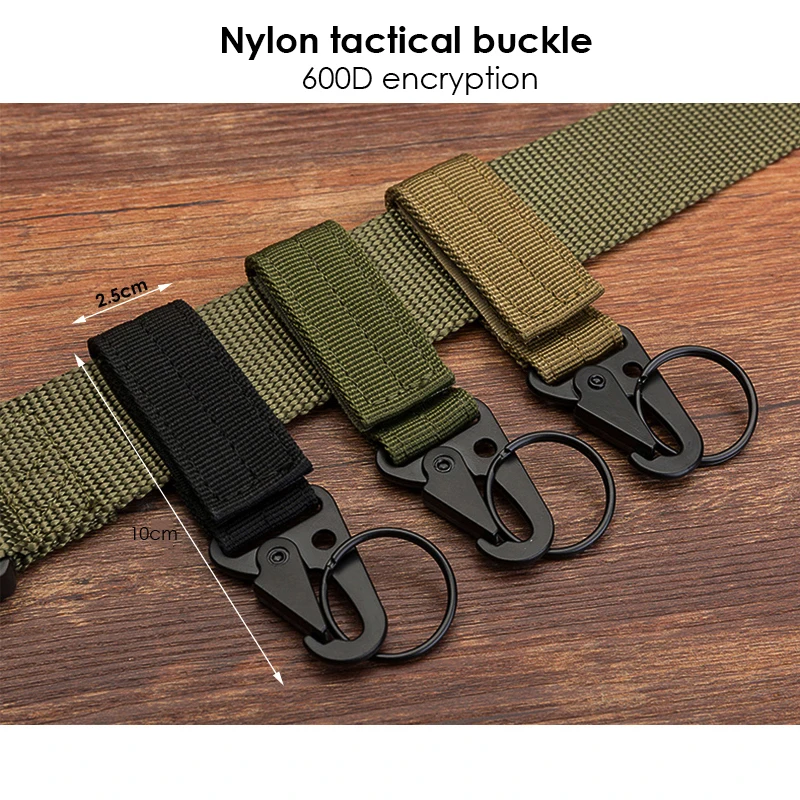 Ремень HSSEE с быстросъемной пряжкой спортивный зелёный нейлоновый пояс