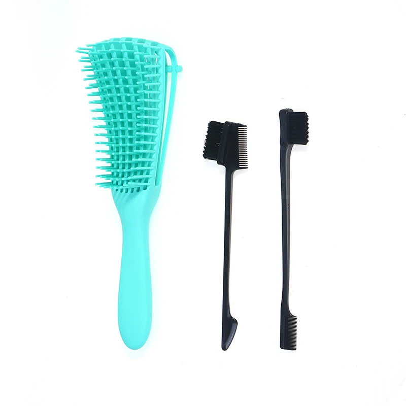 

3Pcs/set Styling Tool Hair Brush Anti Static Scalp Massage Comb Salon For Curly Straight Wet Hair Eyebrow Brush