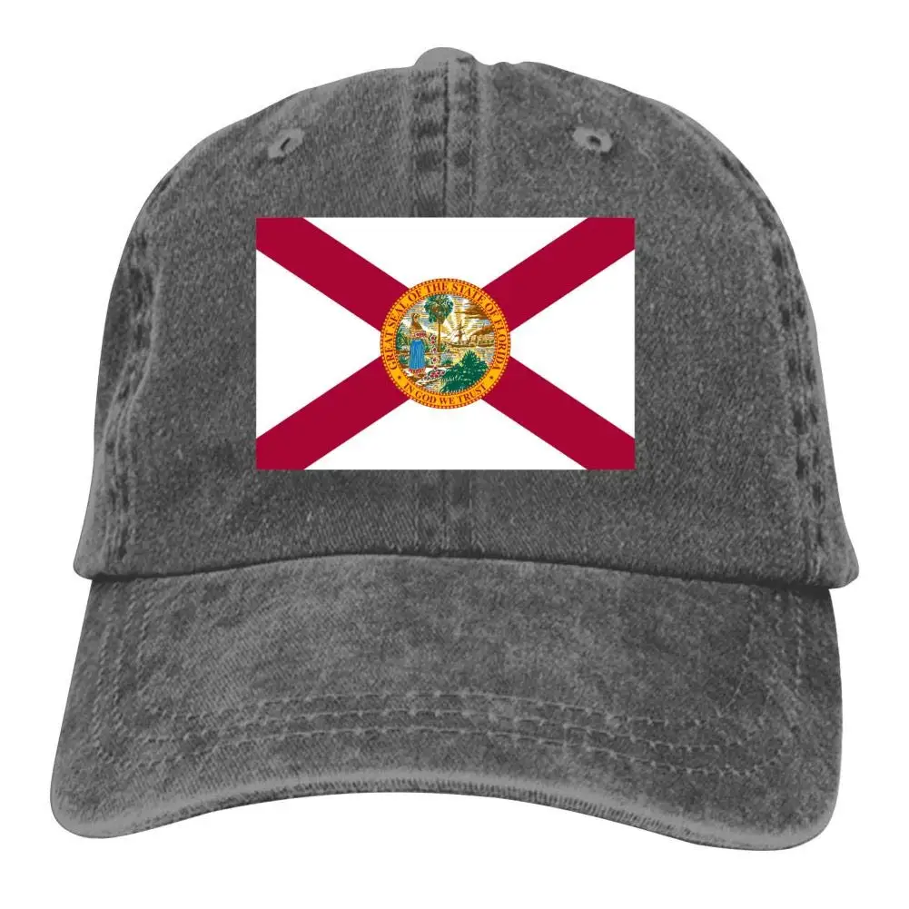 TSDFCFlag of Florida унисекс винтажная Регулируемая хлопковая бейсболка Джинсовая Шляпа