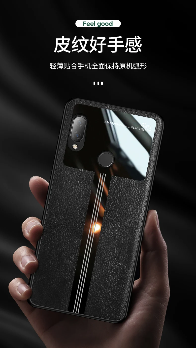 Для huawei nova 3 3i 3E чехол роскошная кожаная текстура плексигласовая Защитная крышка
