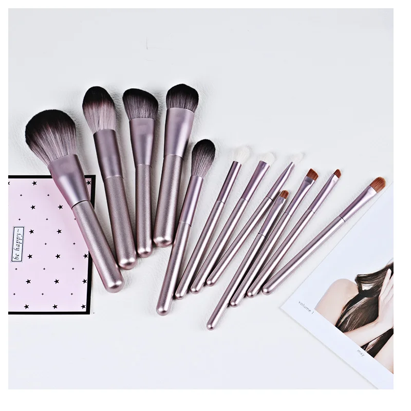 Набор кистей для макияжа 12 шт. кисти контуринга пудры основы румян глаз теней