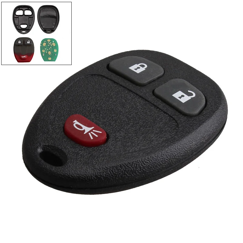 

3 Buttons 315Mhz Remote Start Keyless Entry Key Fob Transmitter Clicker Alarm 15913420 OUC60270 for Chevrolet GMC 2006-2014 Car