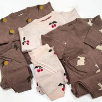 baby sweater suit winter warm baby clothing sets 2 pieces sweater pants kids outfits children pajamas baby boy girl clothes