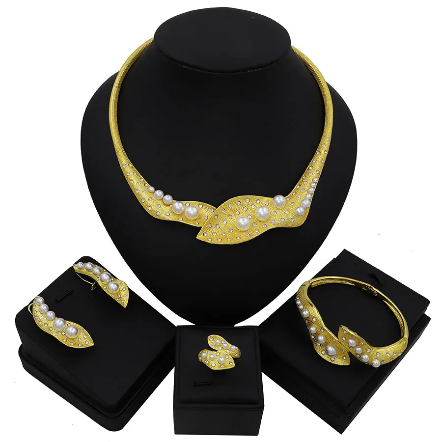 TSROUND имитация жемчуга в виде ракушки ожерелье Лидер продаж Африка Дубай золотой