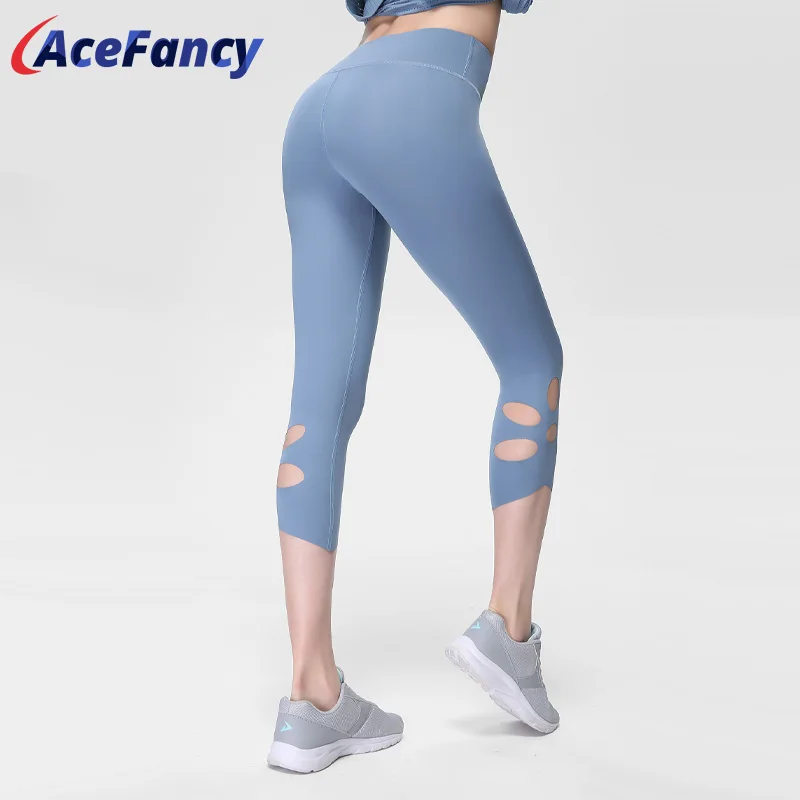 Эластичные Спортивные Леггинсы Acefancy с высокой талией женские колготки