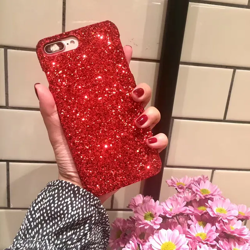 

Suitable for Glitter Sequin Iphone 11 12Promax Mobile Phone Shell Apple 6s Hard Shell 7plus Anti-fall Half-pack Shell Wholesale