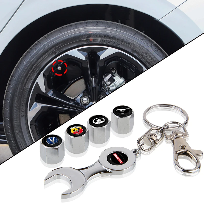 

1set Car Tire Valve Cap Tyre Air Stems Caps Waterproof for Alfa Romeo 147 Giulietta 159 Gt 156 Mito Network 166 Car Accessories