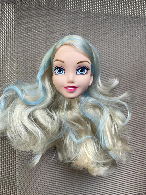 Милая принцесса Эльза Анна Русалка Моана кукла головы длинные волосы Детская