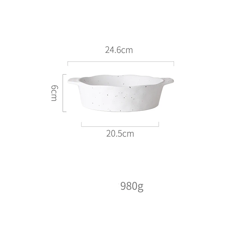 bowl with handle KINGLANG нордическая белая матовая отделка керамические тарелки обеденная чаша оптом - Цвет: bowl with handle