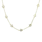 Ожерелье женское из серебра 925 пробы с подвеской в виде звезды