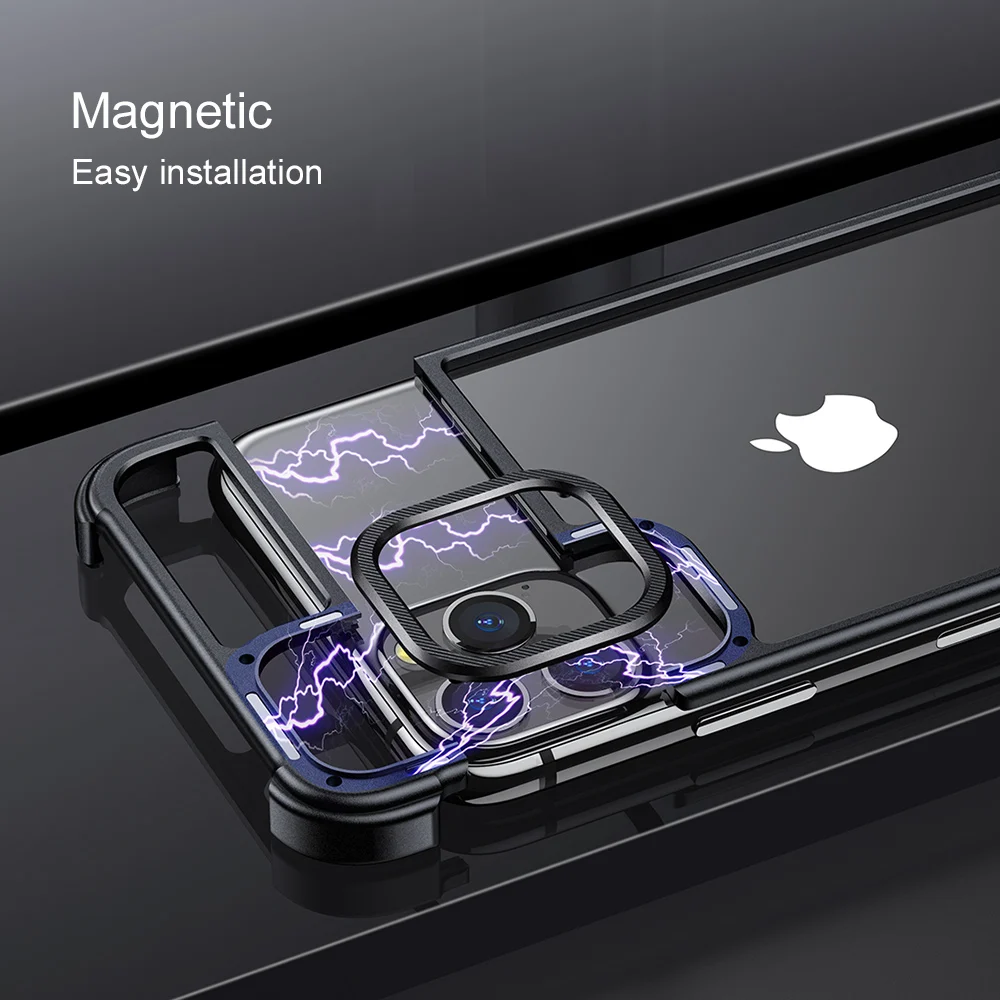 Новый чехол для телефона в металлической оправе Iphone11 11pro магнитный притягивающий