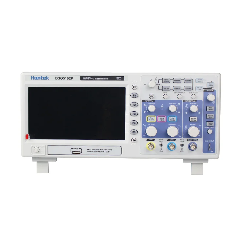 Цифровой осциллограф Hantek DSO5102P с 7 дюймовым экраном частота дискретизации в