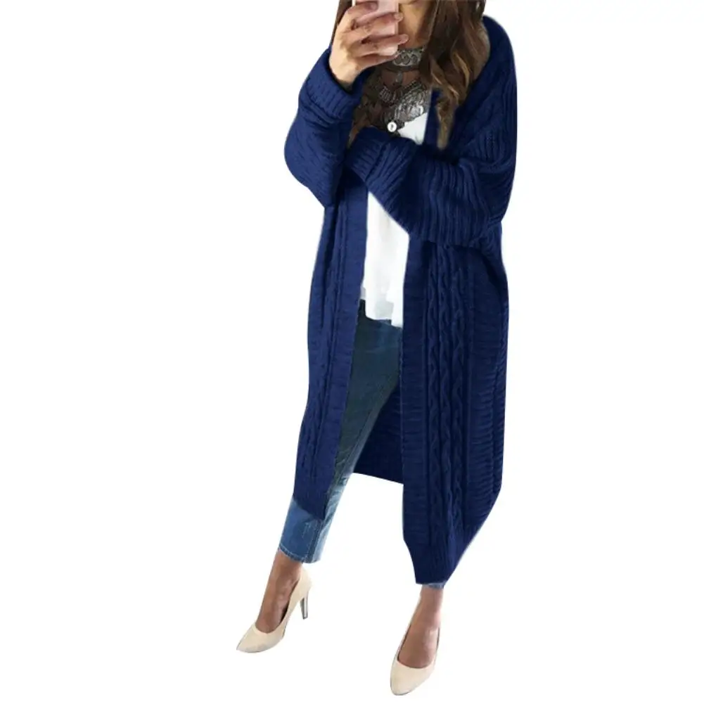 

Autumn Winter Women Cardigan Solid Color Women Warm Open Front Knit Sweater Coat Long Cardigan Long Style great gifts for you