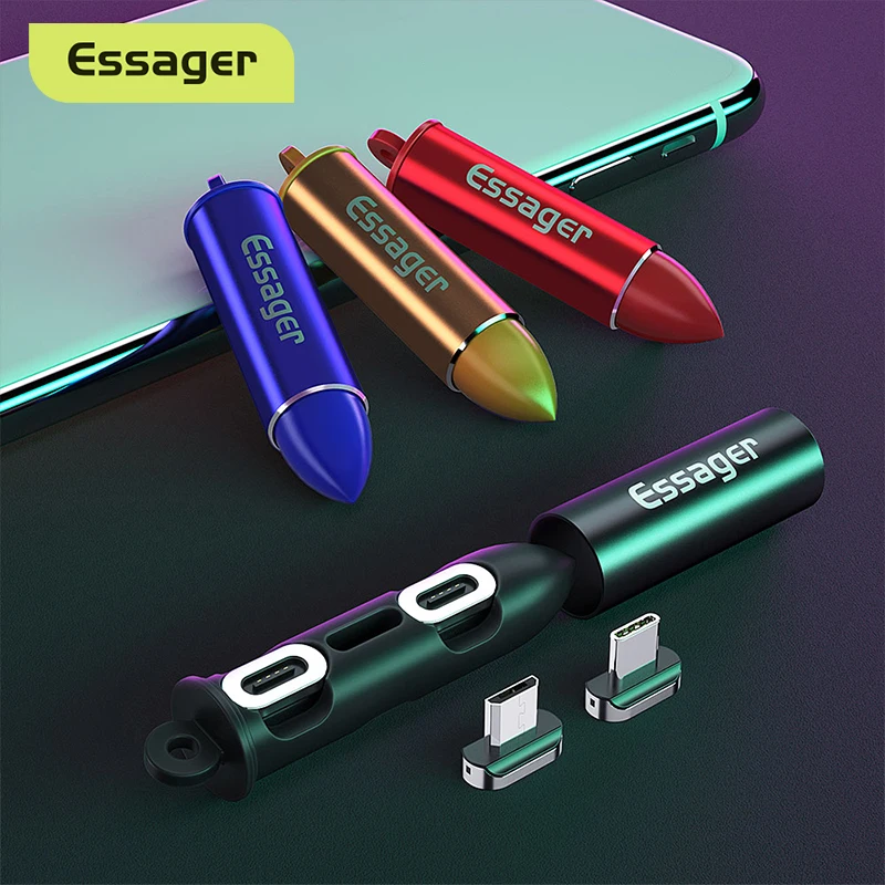 Essager портативный магнитный штекер металлический контейнер для хранения iPhone Micro