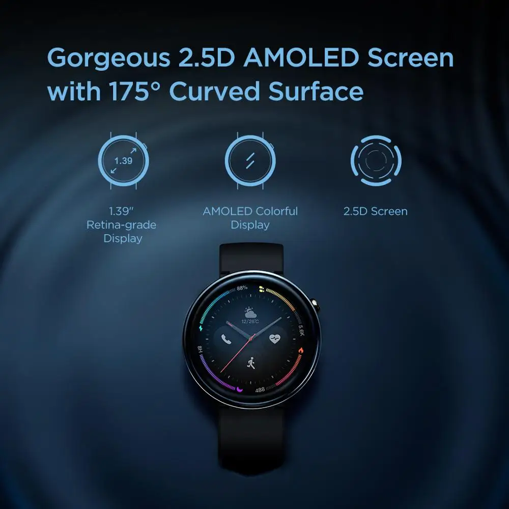 original global amazfit nexo smartwatch ceramics bezel 10 sports modes gps glonass 1 39 inch amoled display for android phone free global shipping