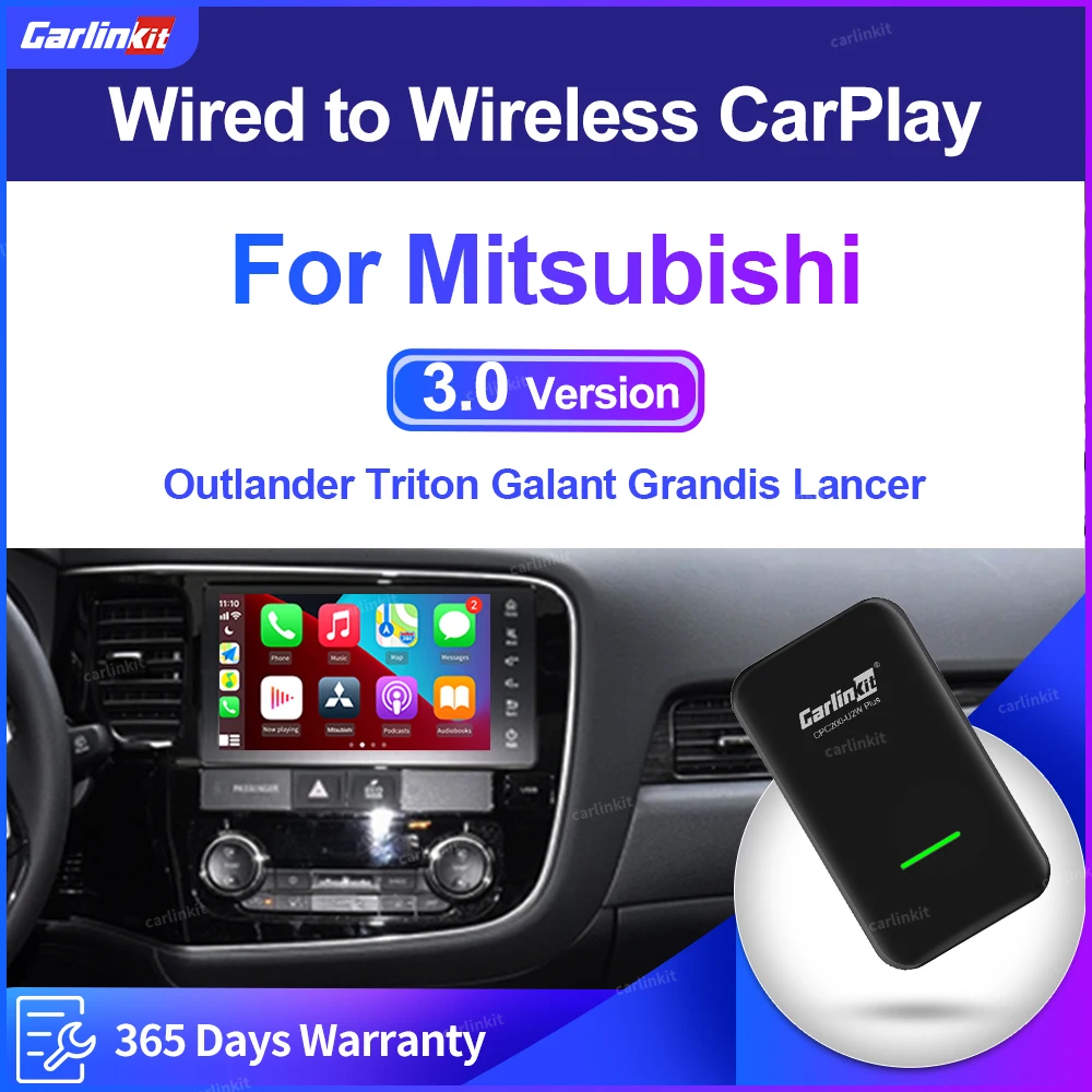 Carlinkit 3 0 CarPlay беспроводной адаптер для Mitsubishi Outlander Triton Galant Grandis Lancer Pajero Zinger 2015 2021 Smart