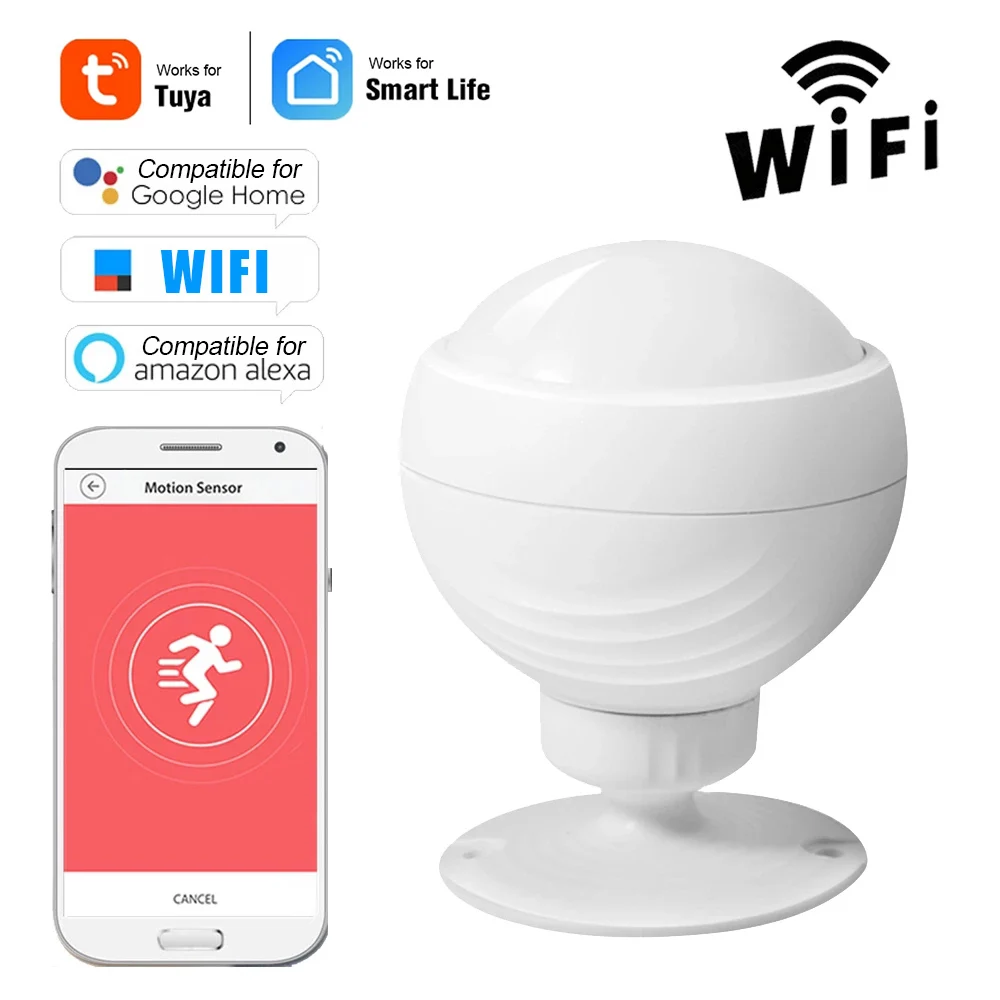 

Смарт-датчик движения Tuya с Wi-Fi и ИК-датчиком движения
