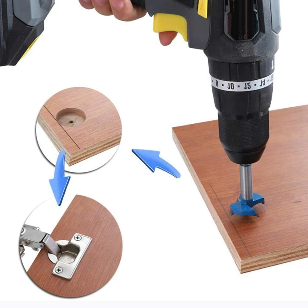

Hinge Hole Drilling Guide Locator Concealed Hinge Drilling Jig Bit 35MM Puncher Locator Opener for Cabinet Hinges Door Window