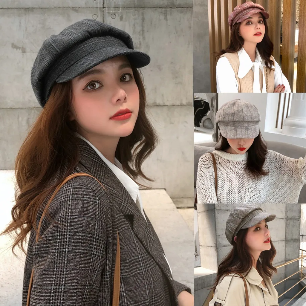 Однотонная Элегантная черная зимняя теплая удобная шляпа береты женская