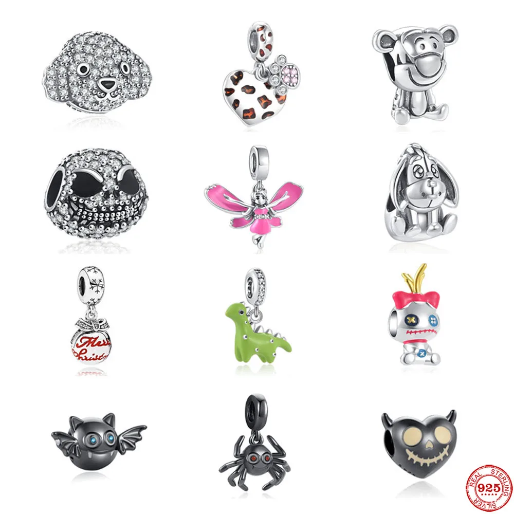 2022 Новые украшения для браслетов Diy с подвесками в форме собаки, динозавра и паука, подходящие для оригинальных шармов из ювелирного серебра 925.