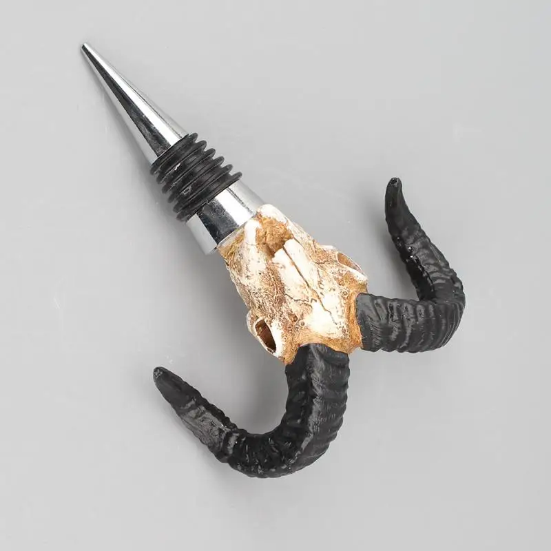 

1PC Creative Wine Stopper Buffalo Skull Sealer Plug Reusable Silicone Sealed Champagne Bottle Stopper Bar Kitchen Gadgets