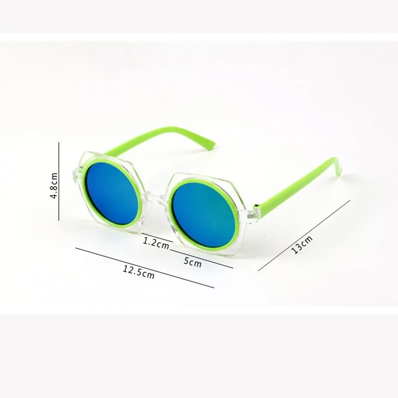

Transparent Frame Fashion Kid Sunglasses Reflective Color Treasure Girl Glasses UV Protection Boy Glasses Children Sunglasses