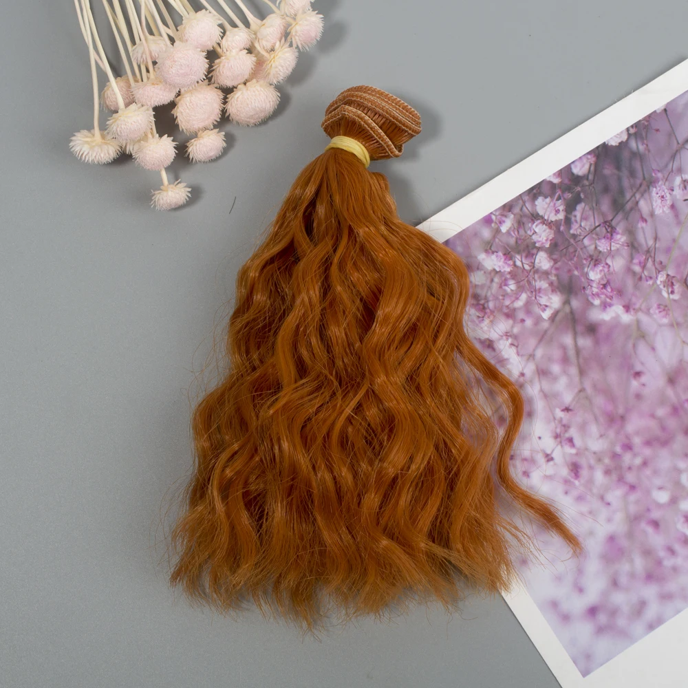 Aidolla модные DIY 15*100 см мини-локоны вьющиеся парики высокотемпературный материал прямые волосы парик для BJD куклы аксессуары