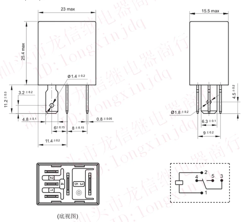 

Vehicle relay DC12V PA66-GF33V6-1A/1C-12V-30A-35A