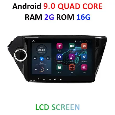 2G 16G LCD A 4G+ 64G 8 CORE 2 Din android 9,0 автомобильный dvd-плеер gps навигация для Kia k2 RIO 2010 2011 2012 2013 Автомагнитола стерео DSP - Цвет: 2G 16G LCD A