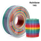 Нить для 3D-принтера PLA Rainbow01 1,75 мм, 1 кг, радужная цветная текстура +-0,02 мм сублимационные заготовки, материалы для 3d-печати без пузырьков