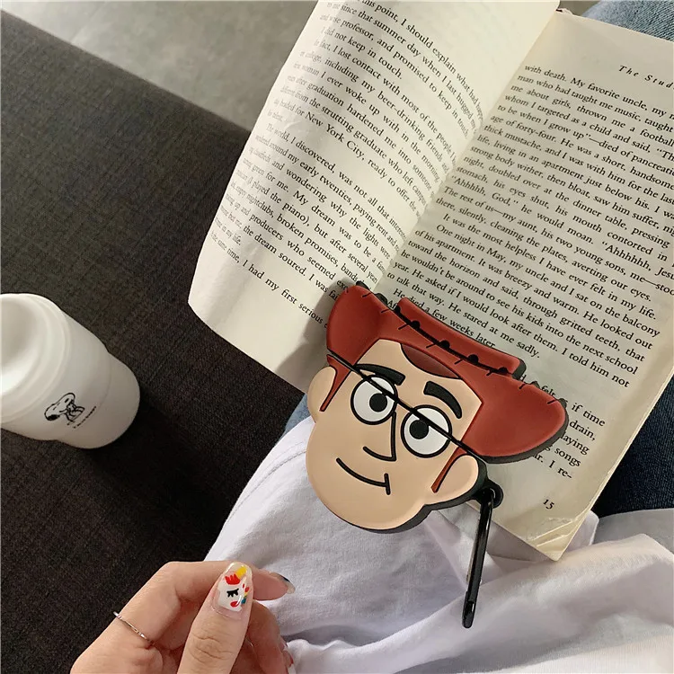 3D милая игрушка история Базз Вуди Лайтер головной убор чехол для Apple Airpods 1 2 Силиконовый Мультфильм защитный чехол для Earpods чехол