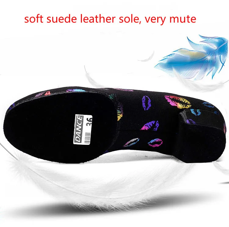 Обувь для латинских танцев женщин Детская обувь на низком каблуке средней высоты