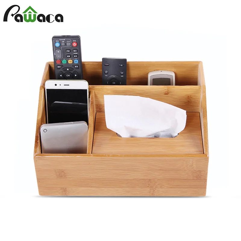 Разделенный Настольный ящик для хранения деревянный салфеток держатель