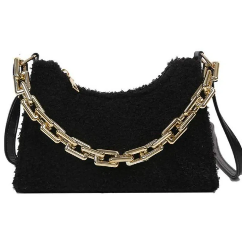 

Faux Bag Women 2020 Chain Crossbody Shoulder Handbag Purse Brand Designer Handbags Fashion Winter New