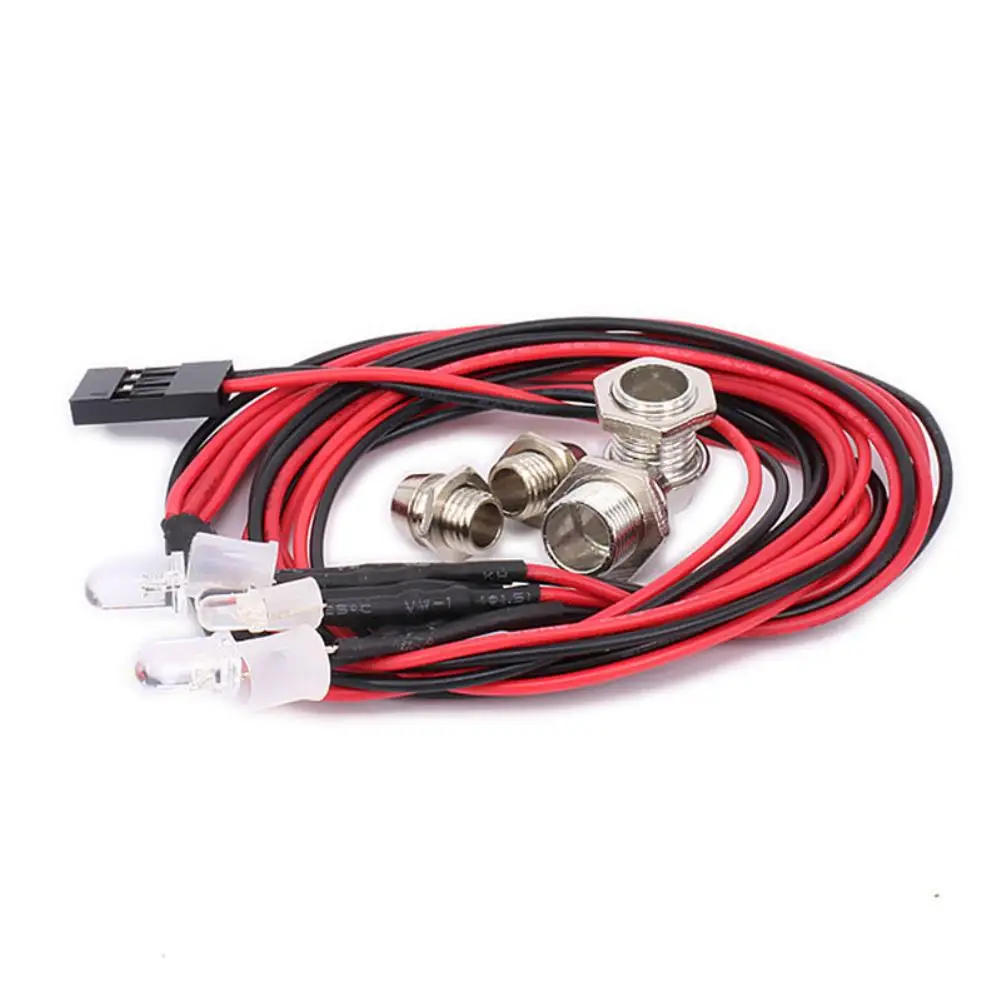 

4Pcs Simulate LED Night Headlamps Modeling Light for RC Car