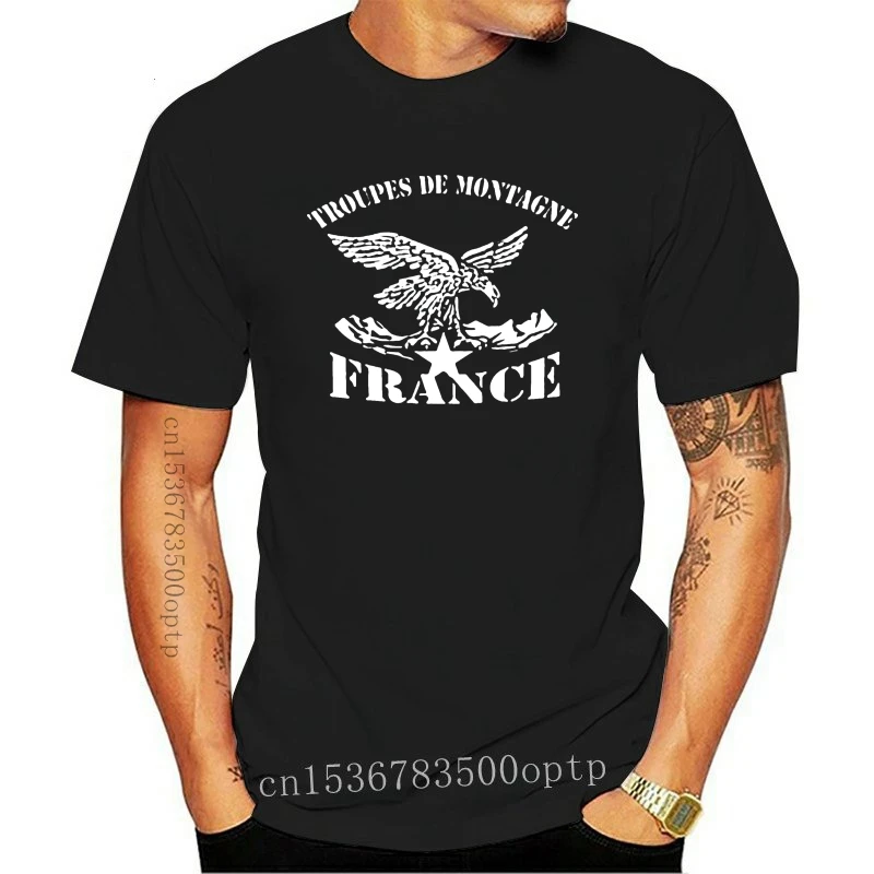 

New 2021 France Troupes De Montagne Chasseurs Alpins Mountain Brigade Army 2021 2021 Men T-Shirt Men Summer Style Casual Tee