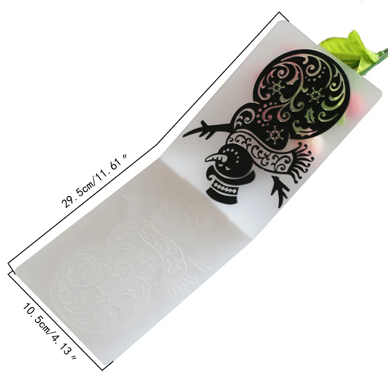 Пластиковый шаблон для тиснения фонда, бумаги, картона, фонданта, крафта, изготовления скрапбукинга, свадебного декора.