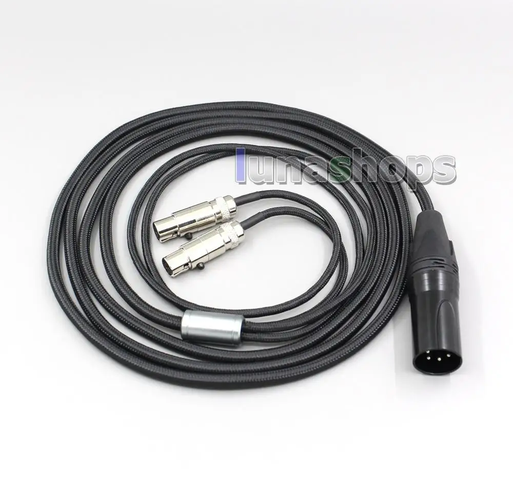 LN006077 XLR сбалансированное плетение ткани OD 5 мм OCC чистый серебряный кабель для
