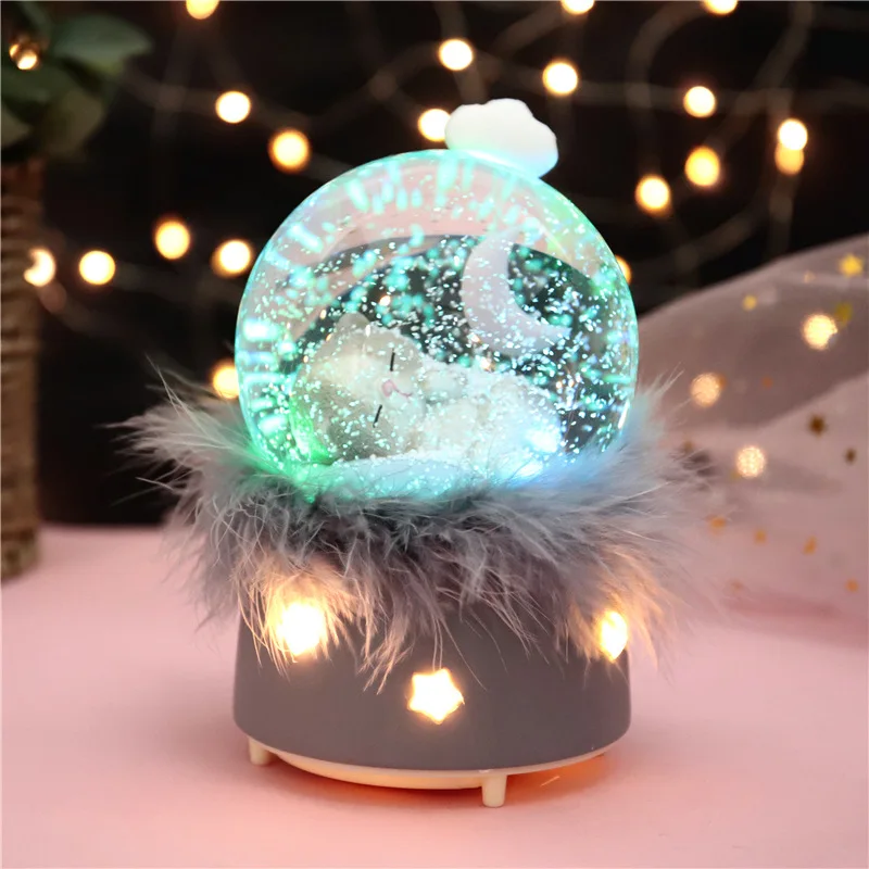 10*15 8 см kitty Plume хрустальные снежные глобусы стеклянная музыкальная шкатулка