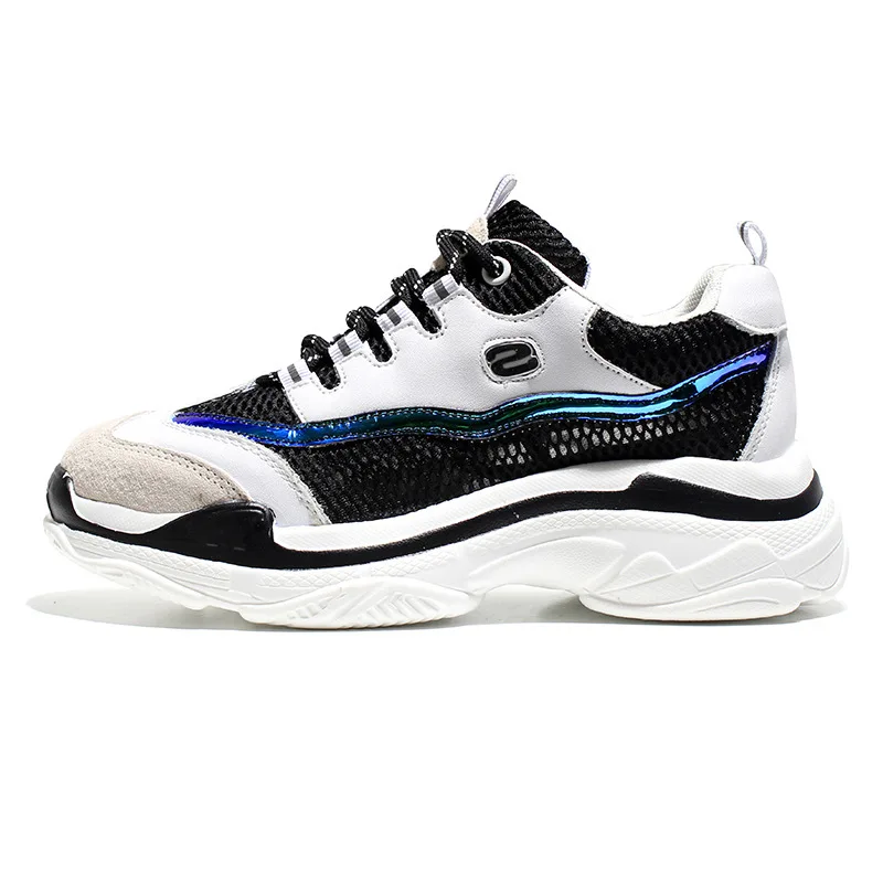 Женские кроссовки на танкетке Вулканизированная подошва скрытый каблук