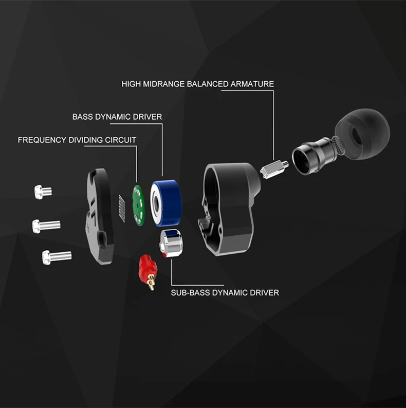 Revonext QT2S 2DD+ 1BA гибридные наушники-вкладыши HIFI DJ Monito, спортивные наушники для бега, наушники-вкладыши, наушники-вкладыши для Revonext QT2