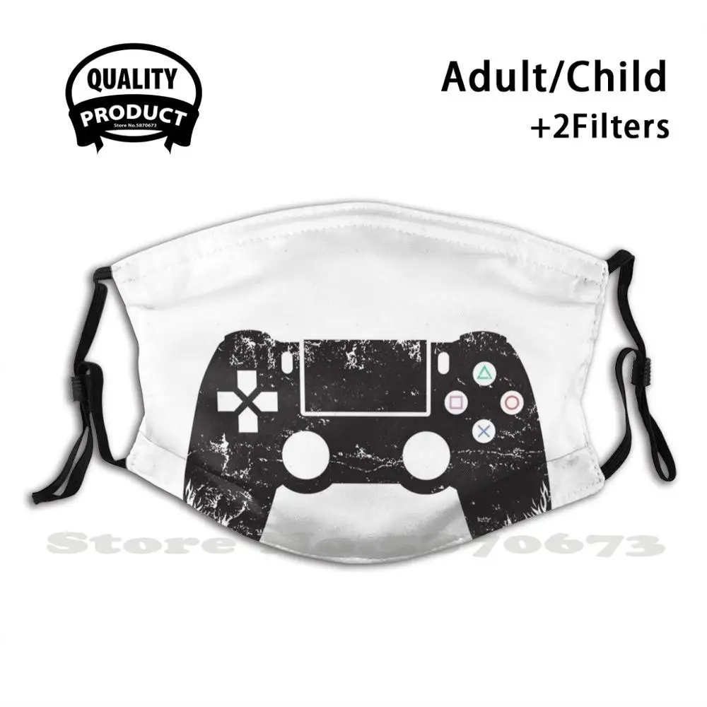 

Контроллер Playstation, многоразовая маска для рта с фильтром, крутые Забавные Маски, Synthwave Retrowave Dreamwave, минимальный рад, ретро, неоновый, винтажный