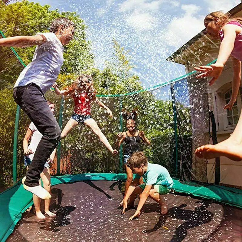 Summer Water Sprinkler Trampoline Outdoor Garden Games Toy Sprayer Backyard 39 Feet Game Park Accessories | Спорт и развлечения