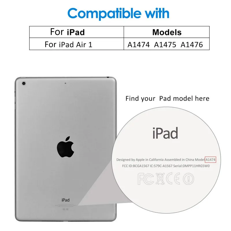 Новый защитный чехол для Ipad Air 1 2013 твердый силиконовый модель A1475 A1476 A1474 9 7