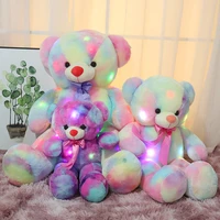 led light teddy bear stuffed animals plush toy colorful glowing christmas gifts for kids girlfriends