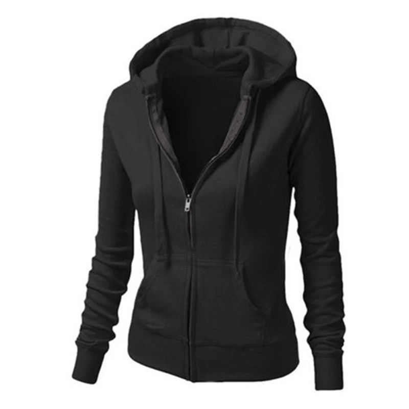 

Fashion Womens Fleece Zip Up Hoodie Hooded Ladies Swetshirt Jumper Jacket Hoody Coats