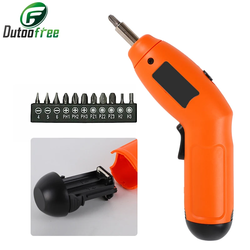 

6V Electric Screw Driver Set Dry Battery Mini Cordless Electric Screwdriver Screw Driver Drill Tool Set Household Repair Tool