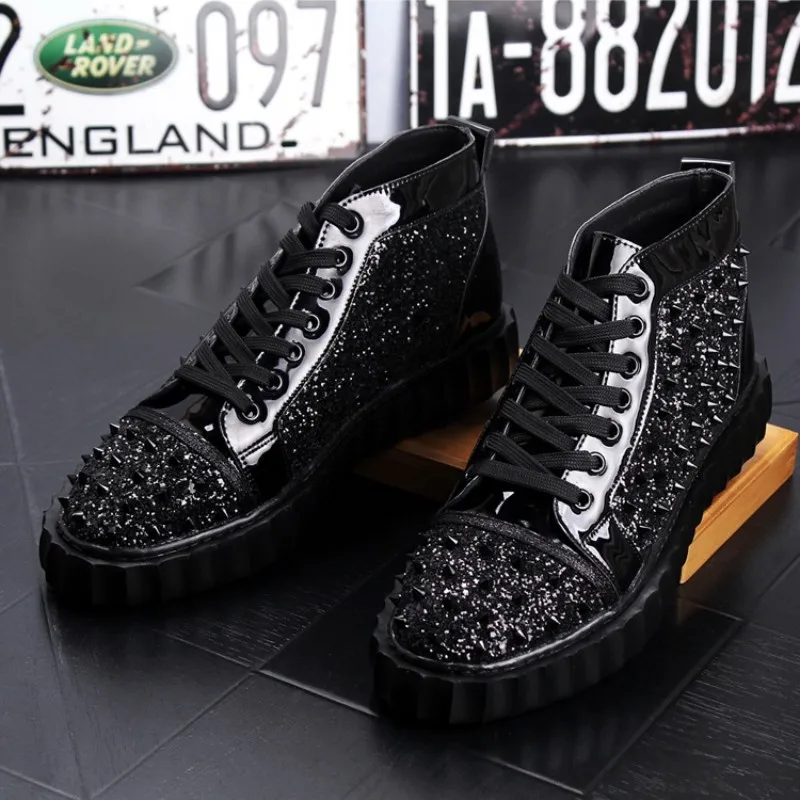 Роскошные дизайнерские туфли с заклепками для мужчин индивидуальная Тройная